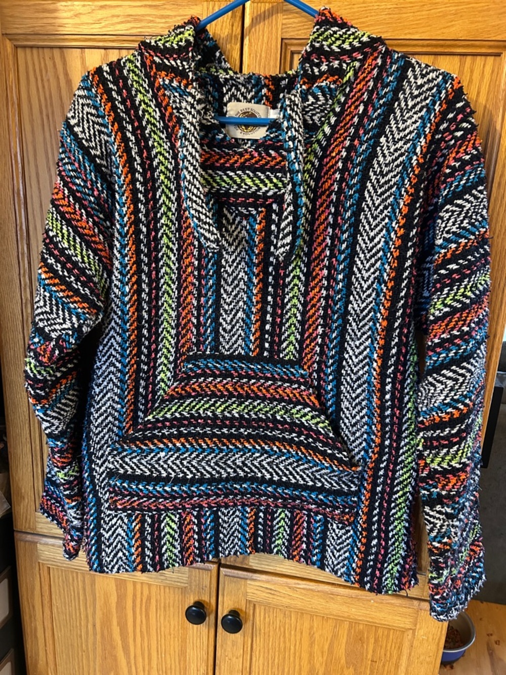 Colorful Striped Hooded Men’s Pullover Shirt